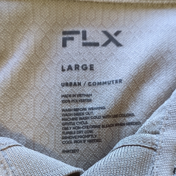 FLX Men's Polo Shirt - Gray, Green, and Burgundy - Picture 2 of 4